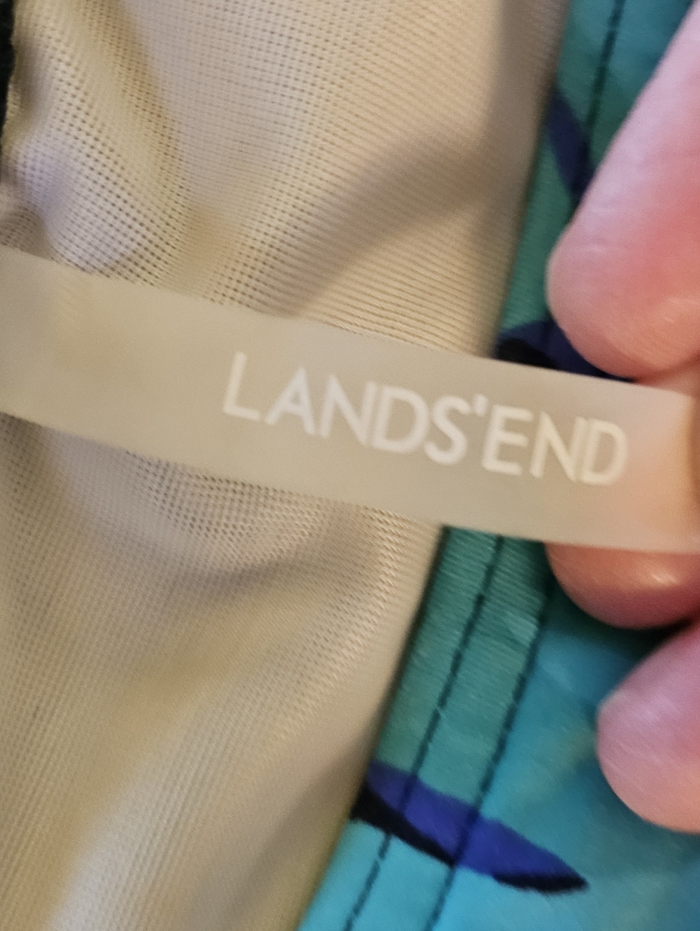 Lands' End Navy and Teal Tankini - Picture 3 of 5